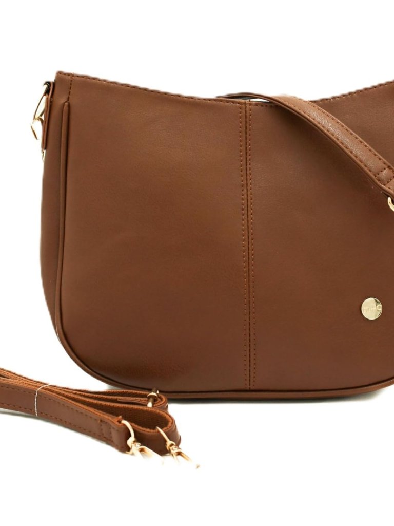 Crossbody Bags For Women - Marissa Saddle Crossbody, Vegan Leather Shoulder Or H
